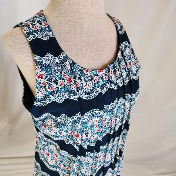 NWT Perceptions tank dress blue floral 10p sheath - Picture 13 of 14